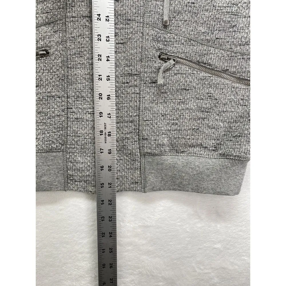 Max Studio London Womens‎ Heathered Grey Hoodie full zip Sweatshirt Sz Small - Image 5