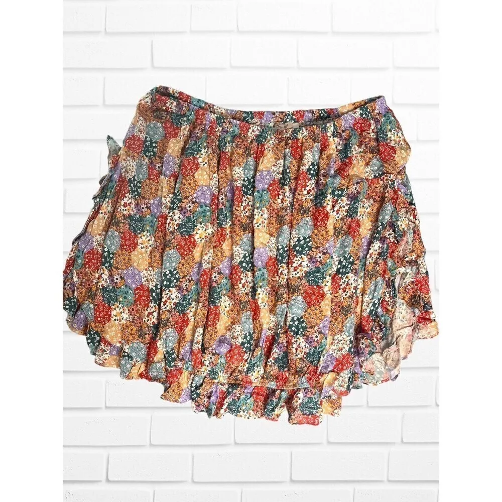 Willow + Root Women's X-large Long Sleeve Blouse Off the Shoulder Boho Floral - Image 3