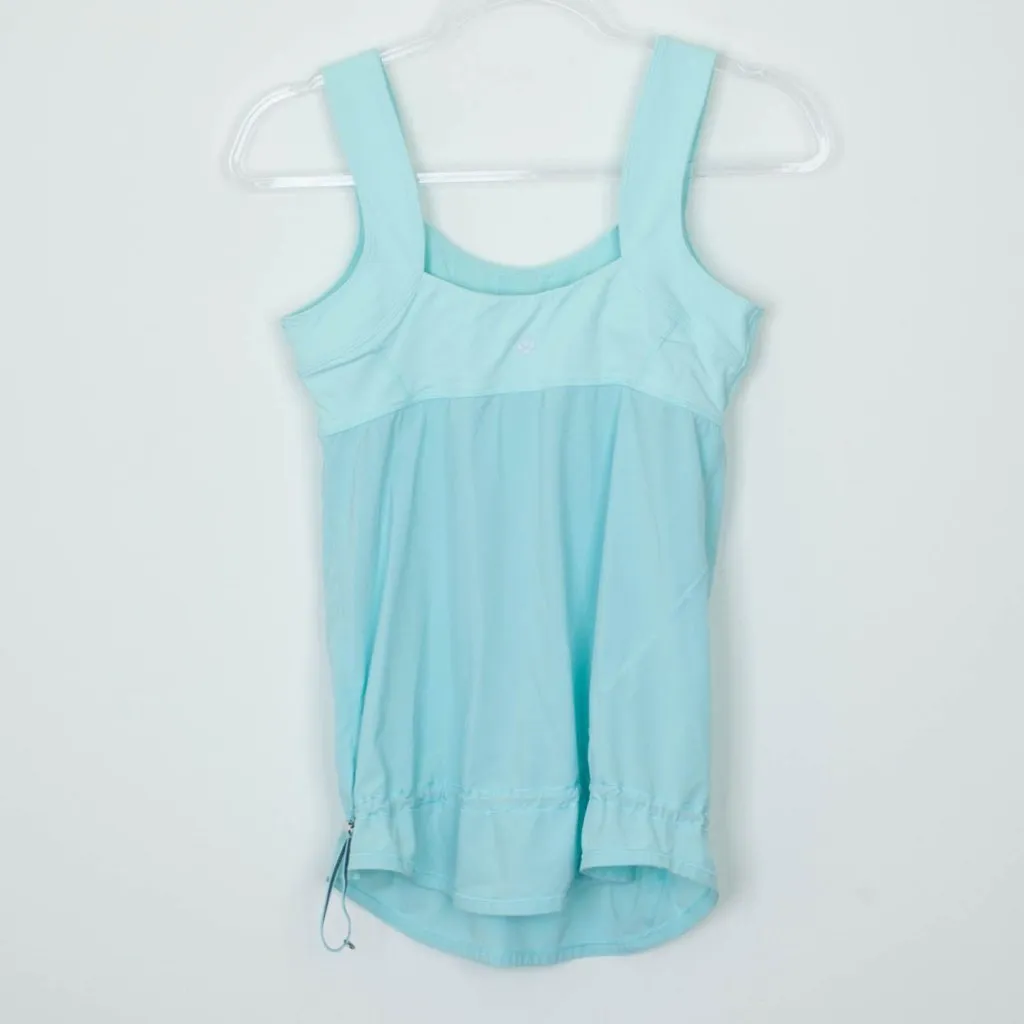 Lululemon Womens Run: Ta Ta Topper Tank Top Size 6 Aquamarine Running‎ Workout Blue - Image 5