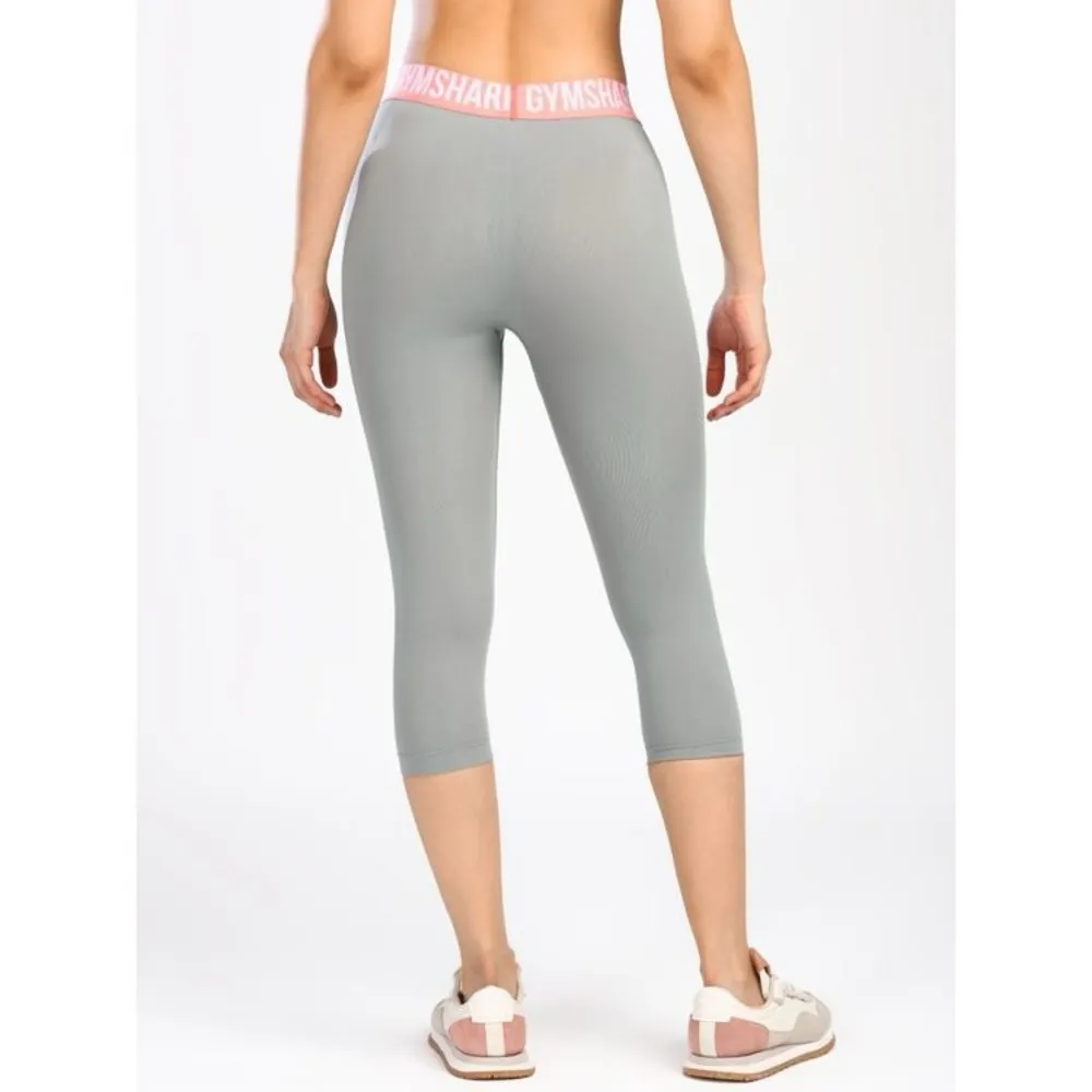 Gymshark Fit Seamless Cropped Leggings Size Small Smokey Gray Pink - Image 2