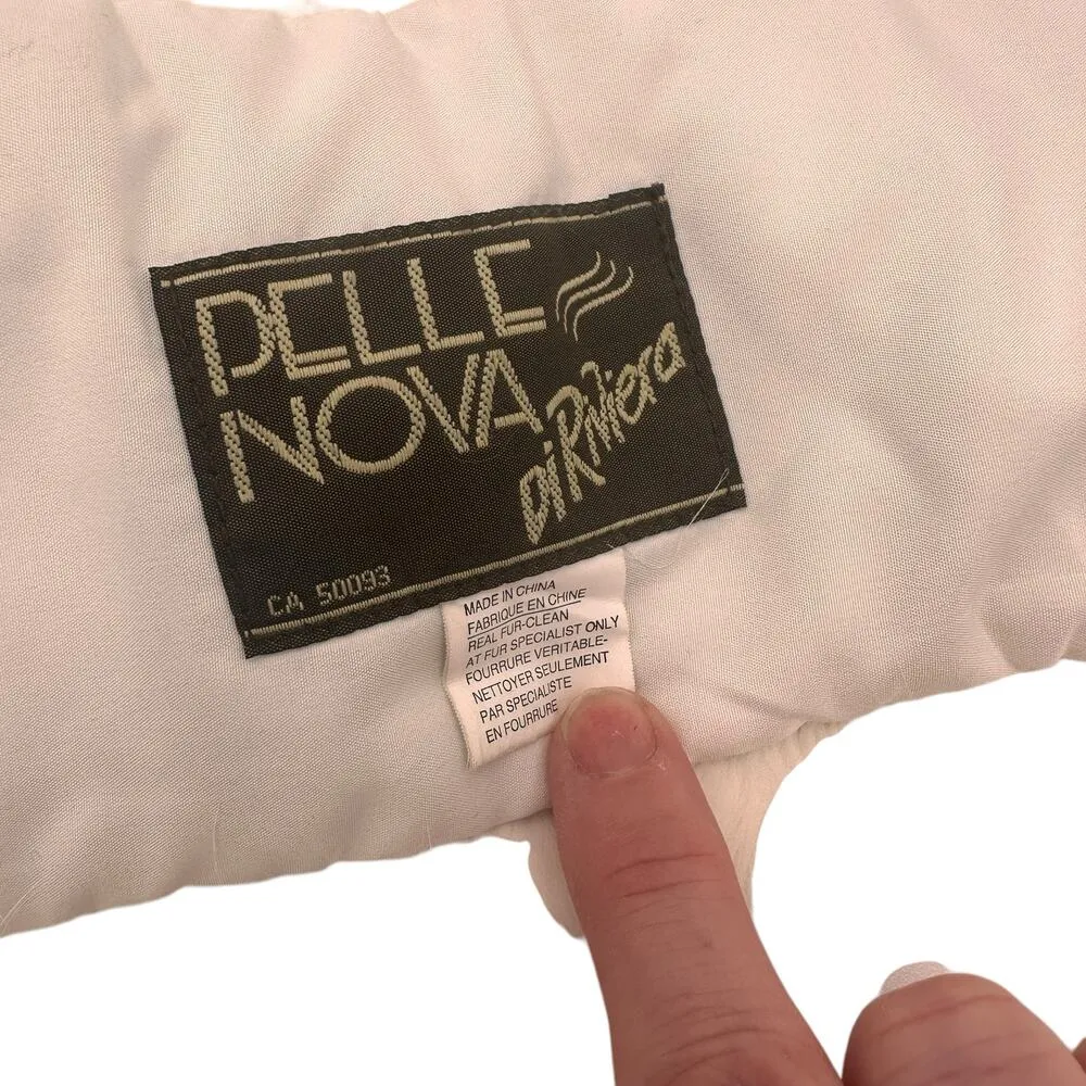 Pelle Nova di Riviera White Rabbit Fur Scarf - Image 5