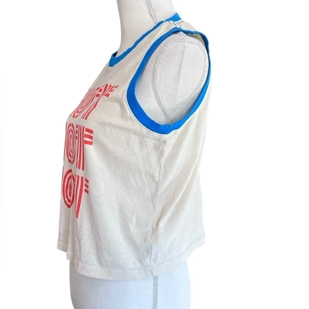 #1 NWT MOTHER Denim The Strong and Silent Tank in Hot Hot Hot Blue Size L - Image 5