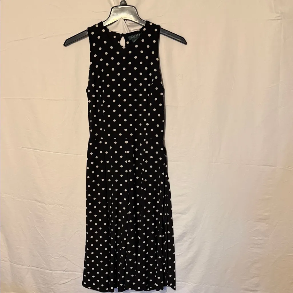 Lauren Ralph Lauren Black and White Polka Dot Maxi Dress - Image 10