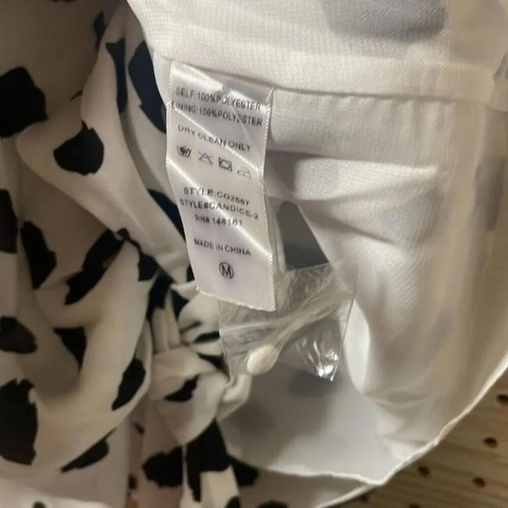 Buddy love, white and black cow Dalmatian polka dot print Racerback tank top Size M - Image 9