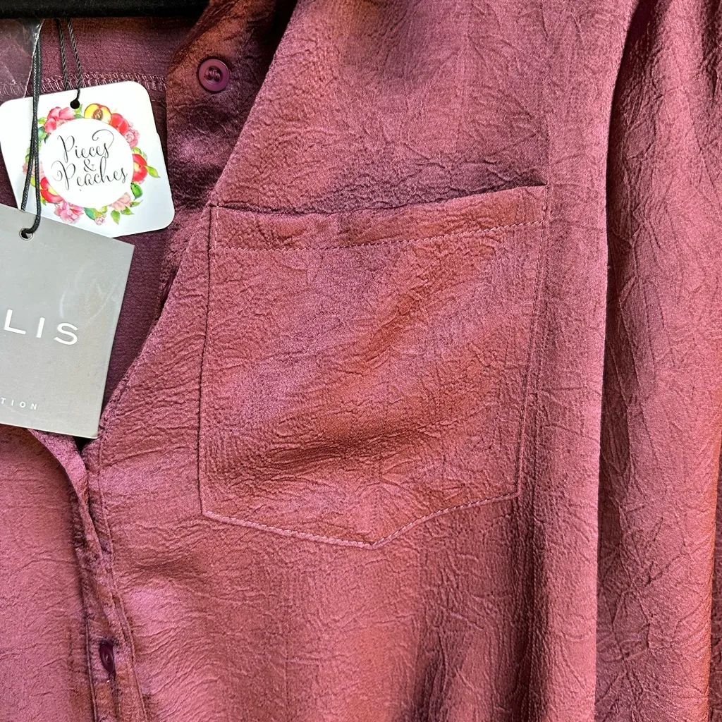 Le Lis Burgundy Long Sleeve body suite - Image 4