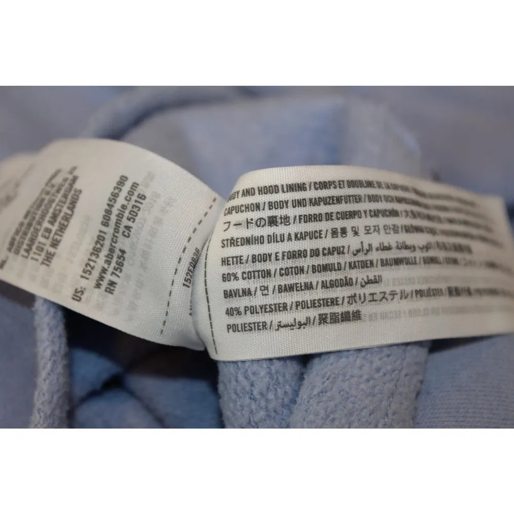 Abercrombie & Fitch Soft A&F Blue Pullover Long Sleeve Hoodie Sweatshirt Size S - Image 4