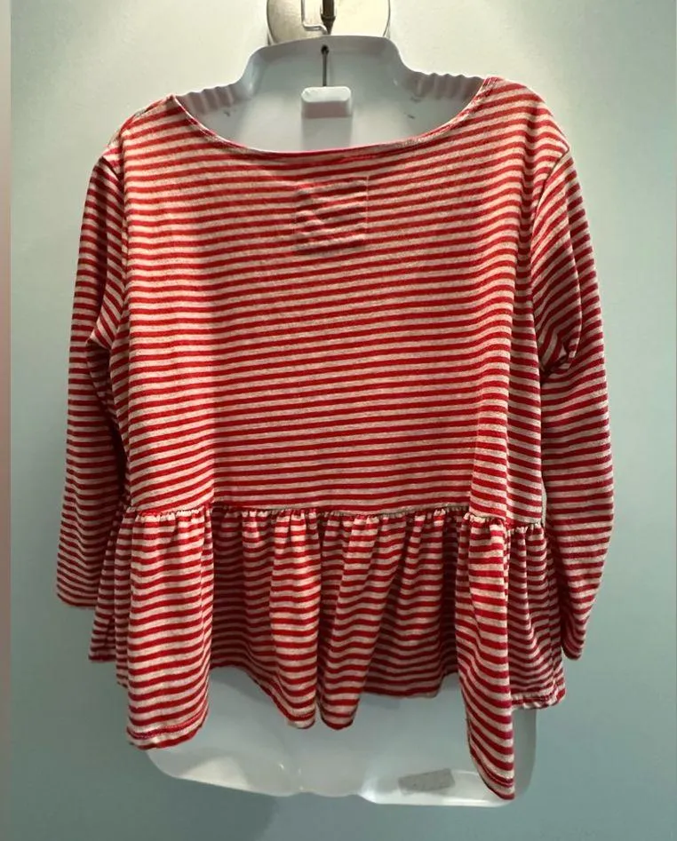- We the Free red striped Replum cropped shirt size Medium - Image 2