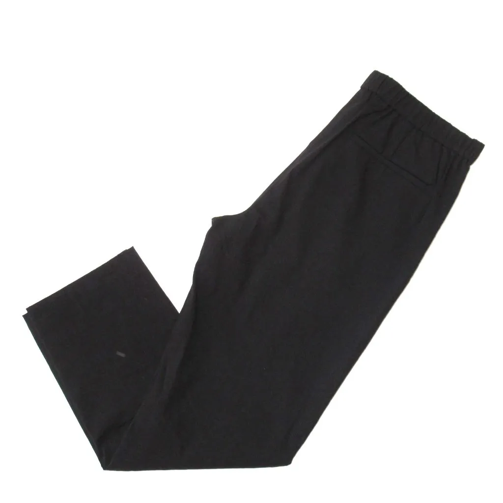 NWT Theory Treeca Pull On in Black Eco Crunch Linen Stretch Pants 6 - Image 5
