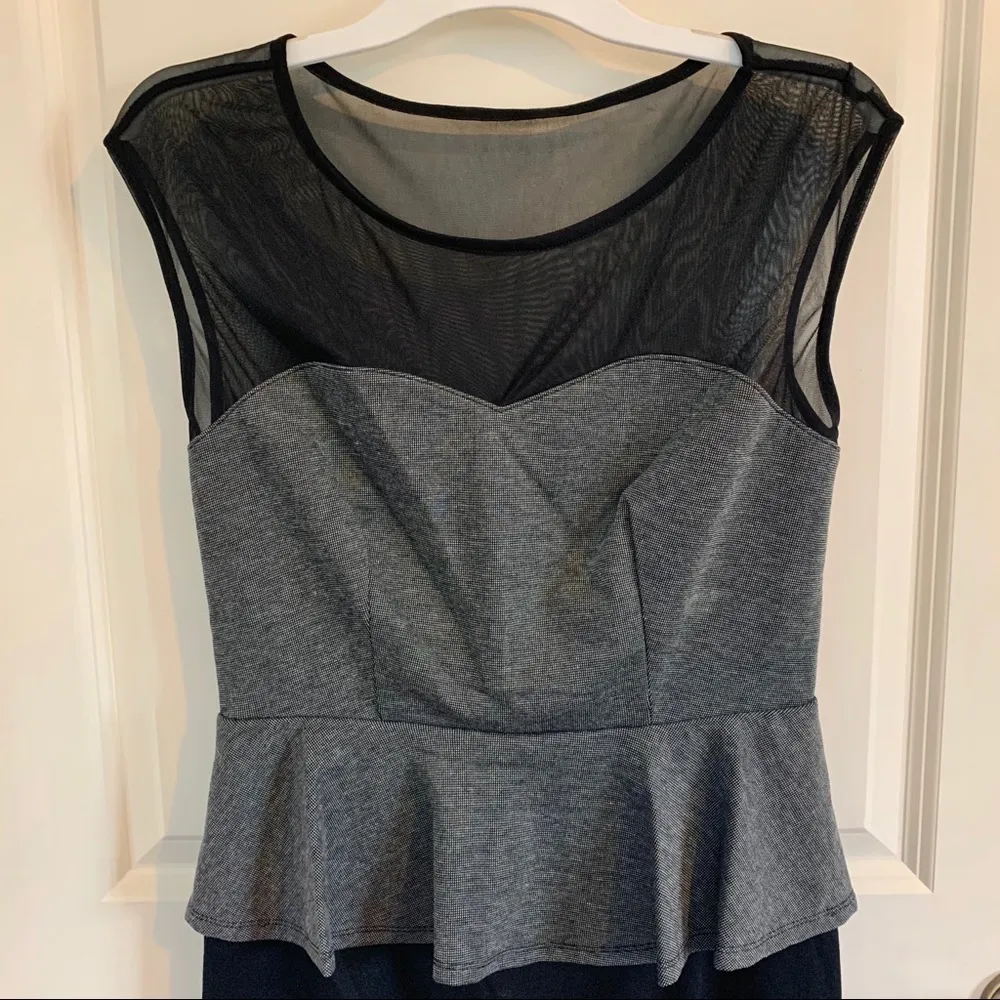 3/$15 NEW Enfocus Peplum Bodycon Dress Black 2 - Image 5