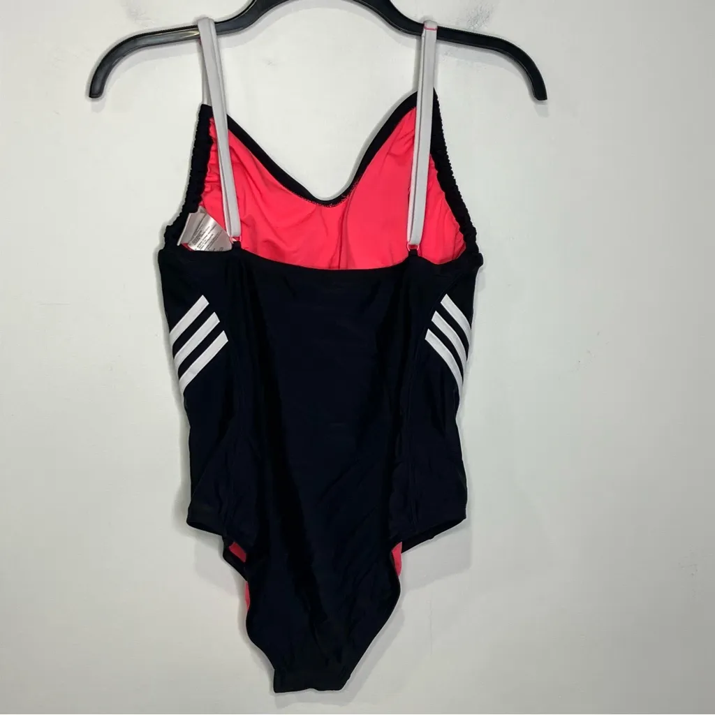 Adidas one piece swimsuit‎ black & white womens size 12 athletic swimming summer - Image 3