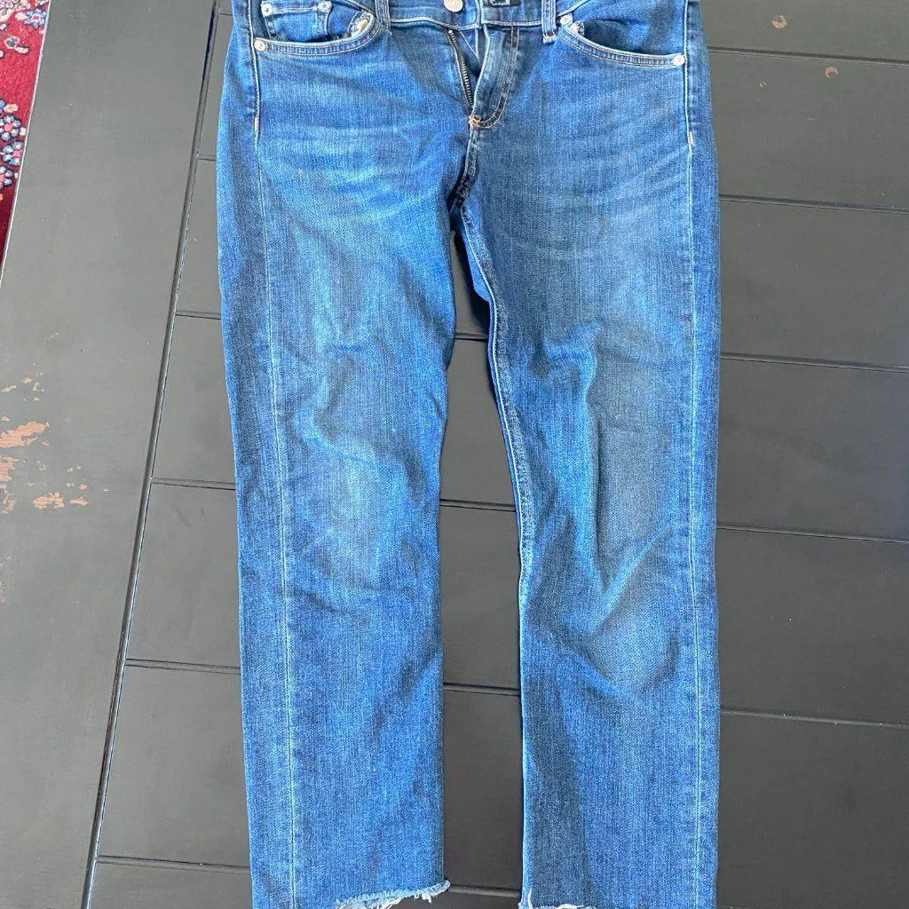 Rag and Bone Capri Hampton asymmetrical hem jeans - Image 4