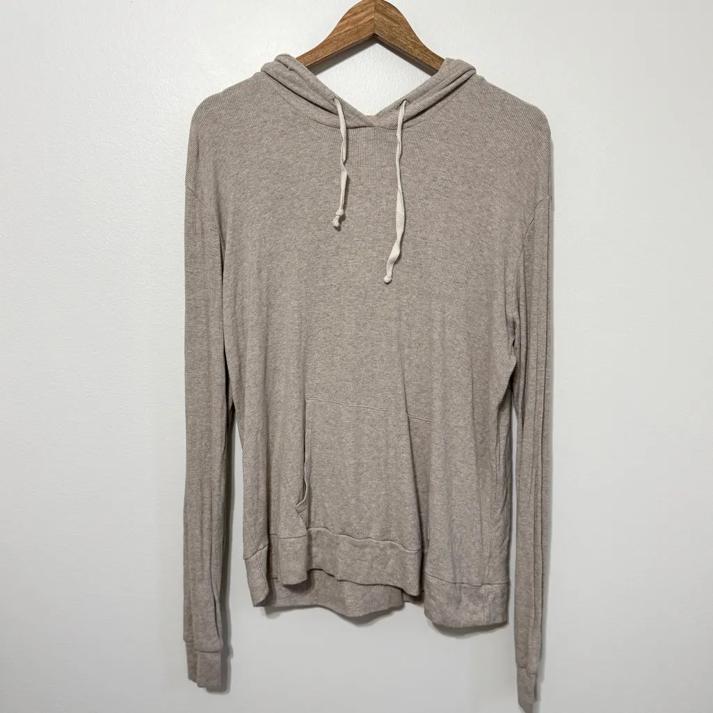 JOAH BROWN Bungalow Hoodie Oatmeal Ribbed One Size - Image 2