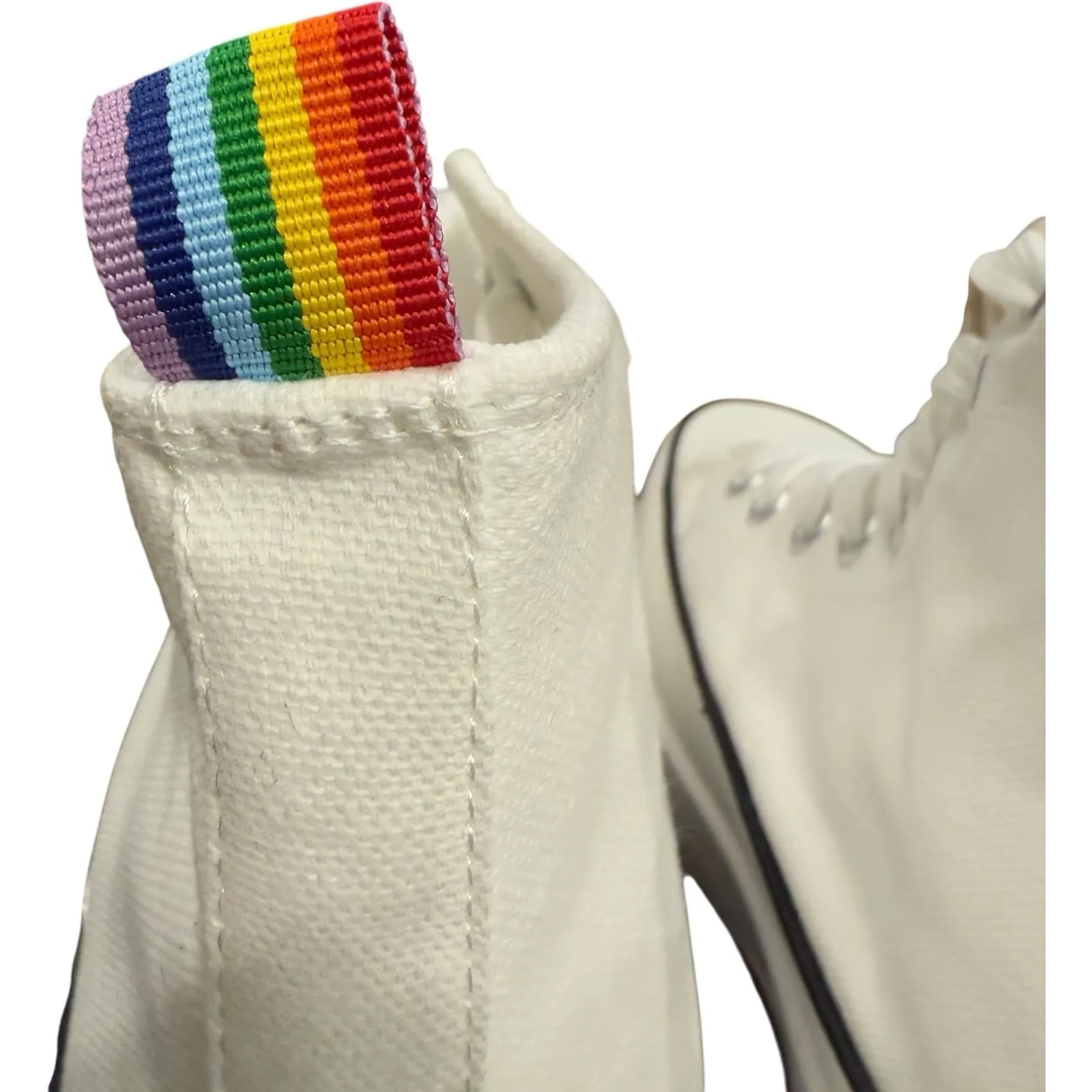 Steve Madden Winnona Women's White High Top Pride LUGG Platform Sneakers Shoes 8 - Image 5