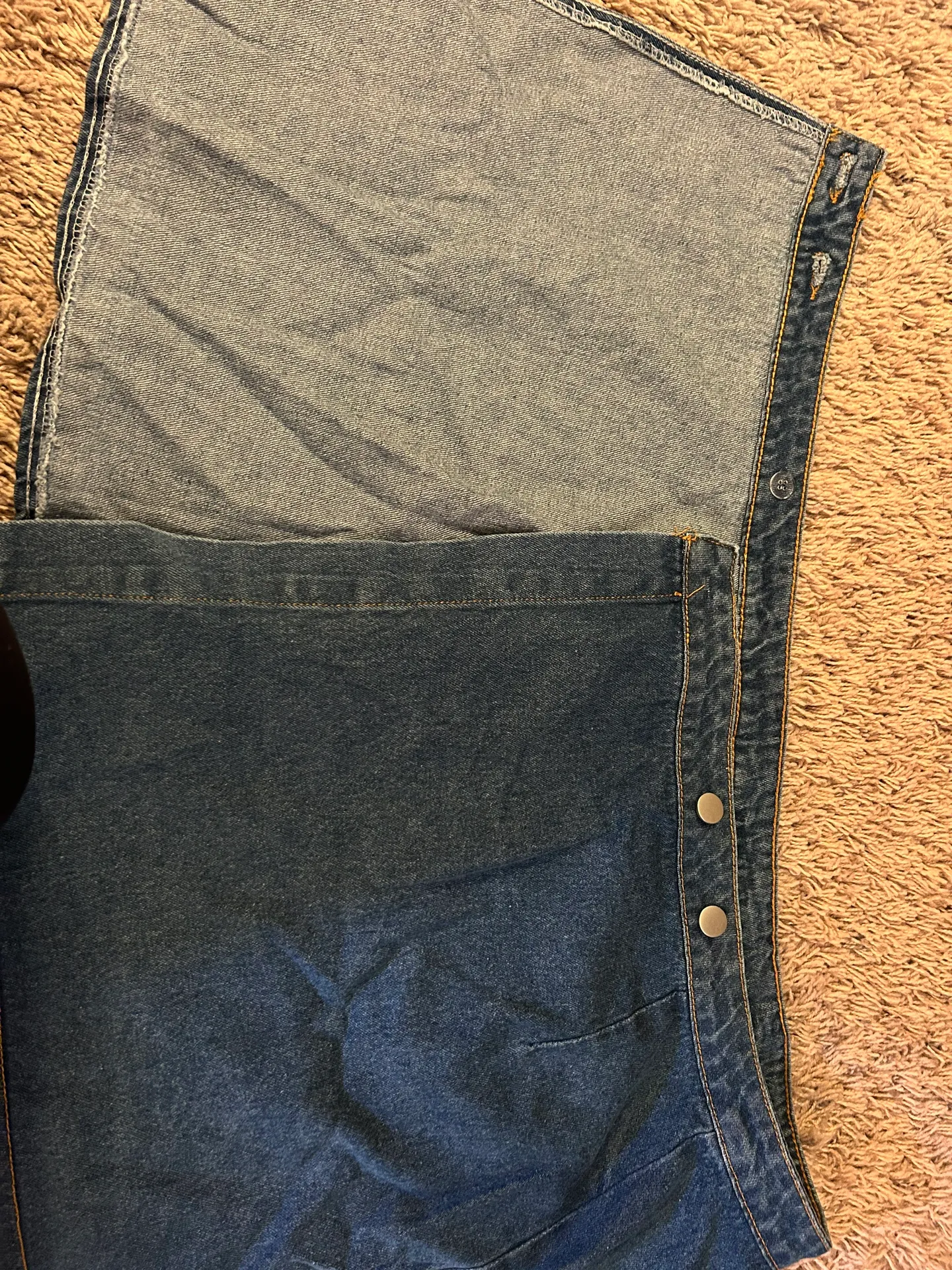 Amazon Dark Wash Adjustable Mini Jean Skirt  - Image 3