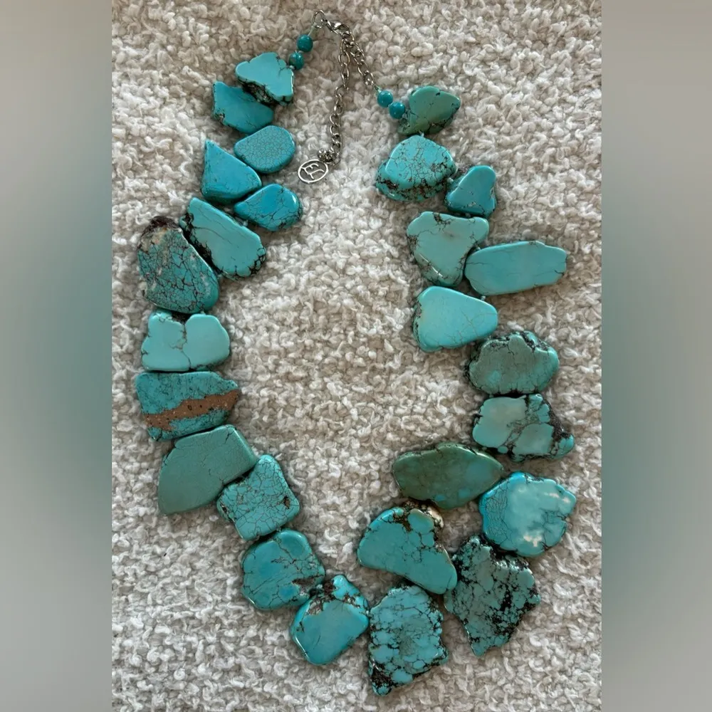 Erica Lyons Gorgeous Stone Slab Statement Necklace - Image 3