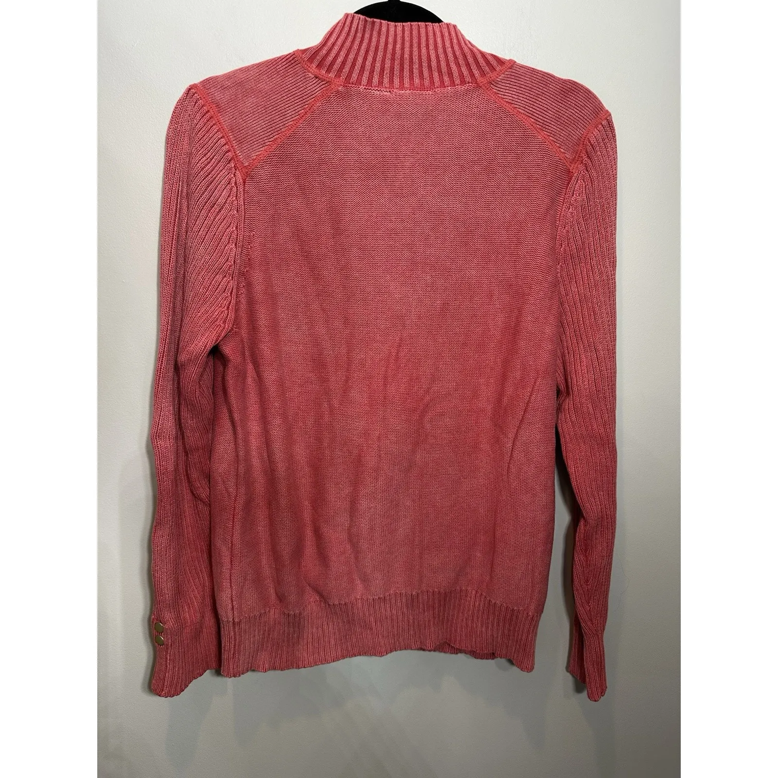 Guide Series Full Zip Sweater Pockets Ribbed Size Large Cotton High Neck Outdoor - Image 2