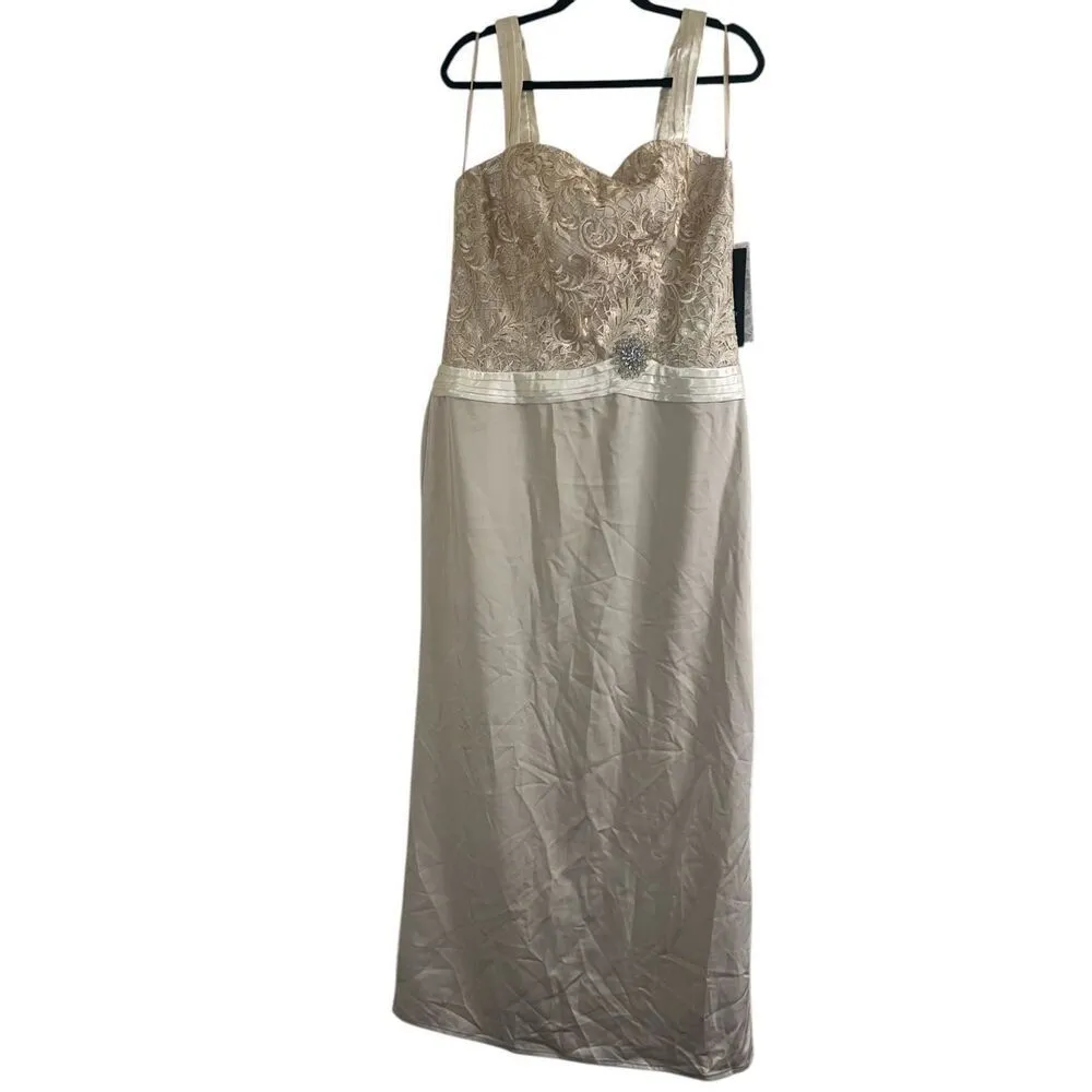 ✨Izilady TS Sheath Mother of the Bride Cream Sz 14 Dress✨ Silver - Image 5