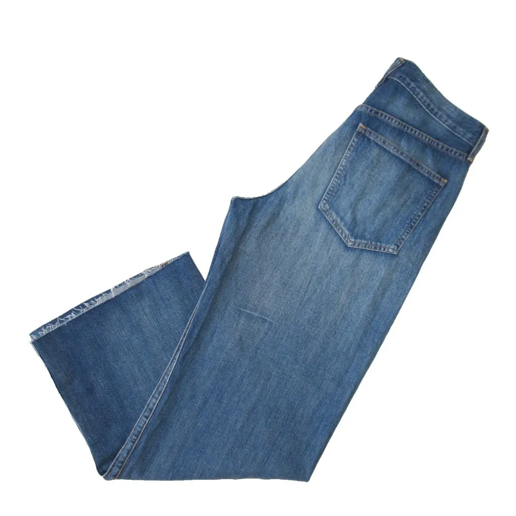 NWT Veronica Beard Taylor in Keystone High Rise Raw Hem Wide-Leg Jeans 31 - Image 8