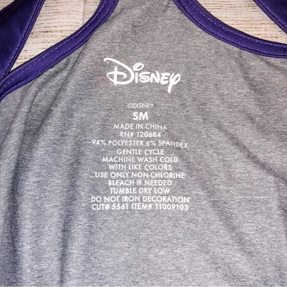 Disney The Little Mermaid Purple Ombre Ariel 89 Active Tank Top Size S - Image 6