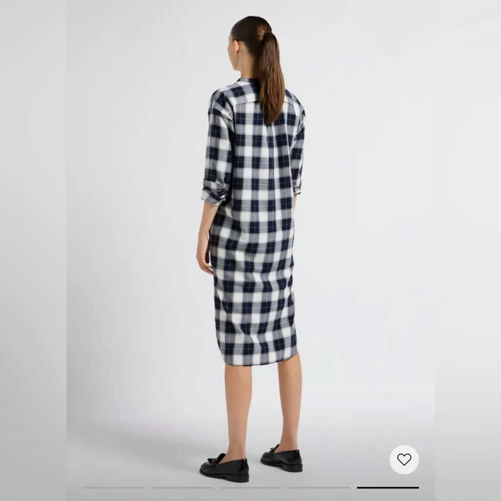 New! Polo Ralph Lauren Plaid Cotton Twill Midi‎ Shirtdress Sz 6 $549 - Image 4
