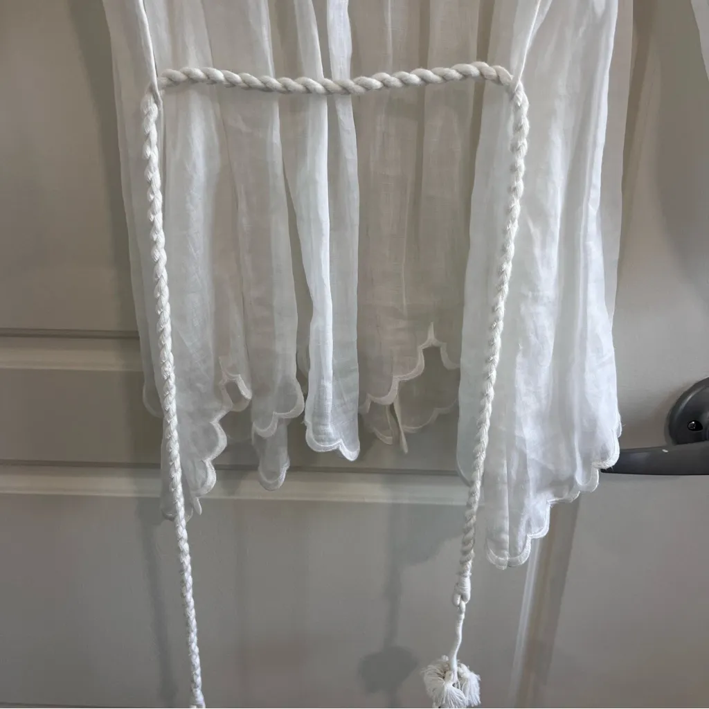 Zimmerman White Eyelit Blouse with Buttons - Image 10