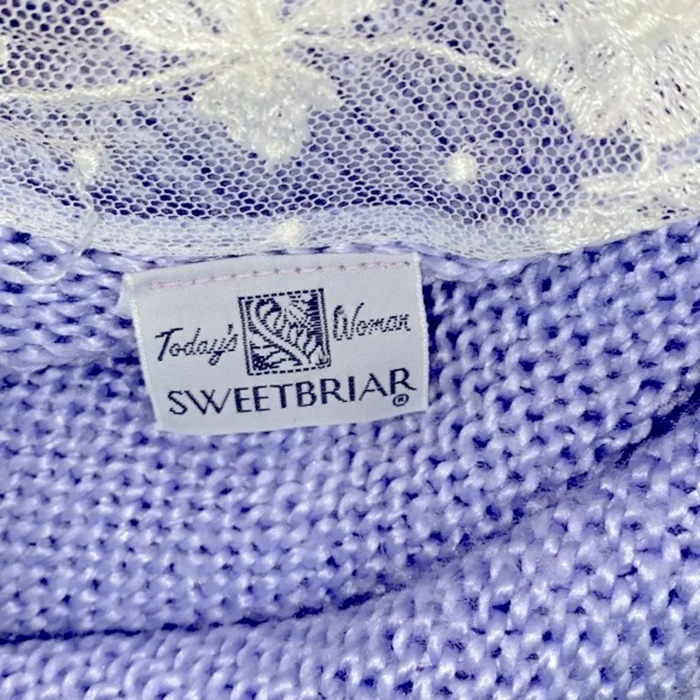 VINTAGE pastel lavender knit sweater size extra large Purple - Image 6