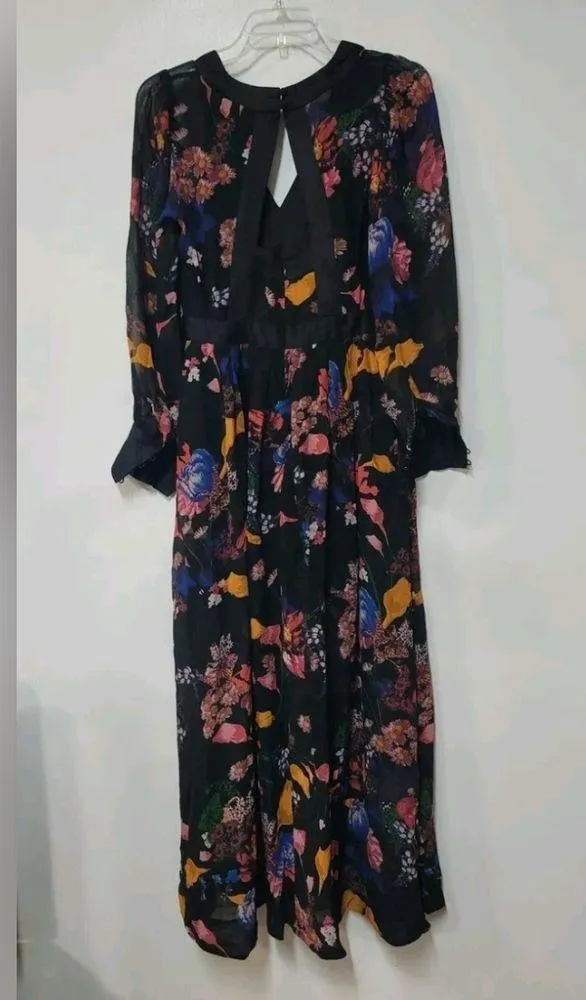 Anthropologie Maeve Deep-V Printed Maxi Dress Size 2P - Image 7