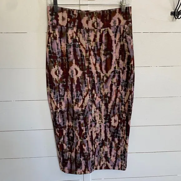Bryn Walker Tie Dye Sloan Skirt Long Tube Pencil Skirt‎ Corteccia Print - S EUC - Image 8