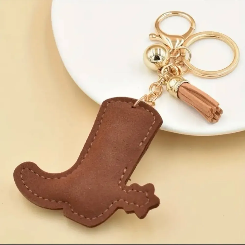 Western Cowboy Boot Keychain Bling Rhinestone Chram Clasp ~NEW~ - Image 5