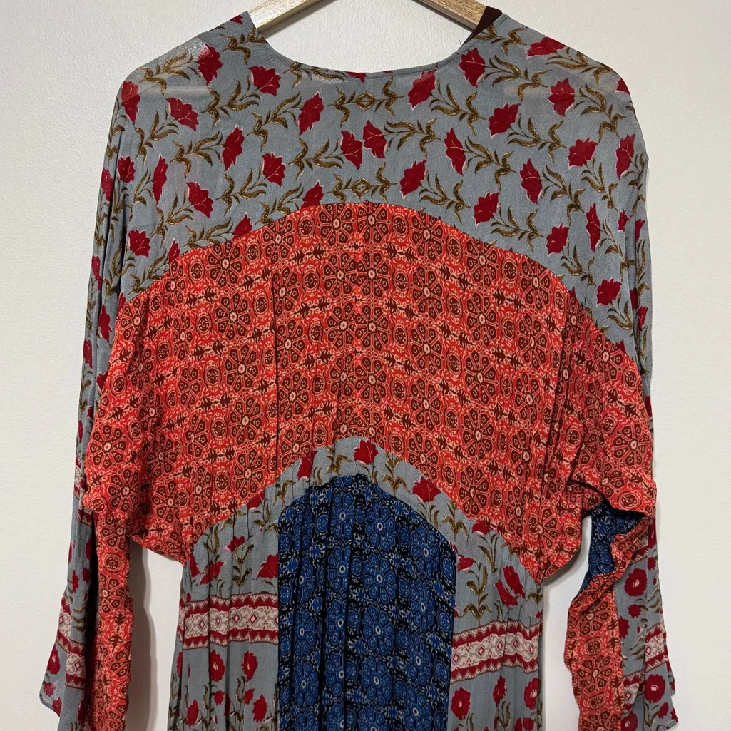 ZARA Patchwork Floral Print Midi Dress Size XS Blogger Fave RARE Oversized - Image 8