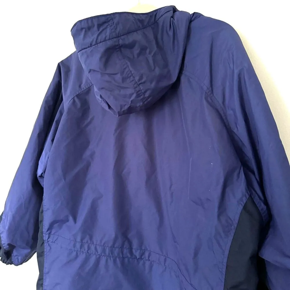 Columbia Color Block Purple Green Lined Hooded Travel Outdoor Gorpcore Jacket XL - Image 10