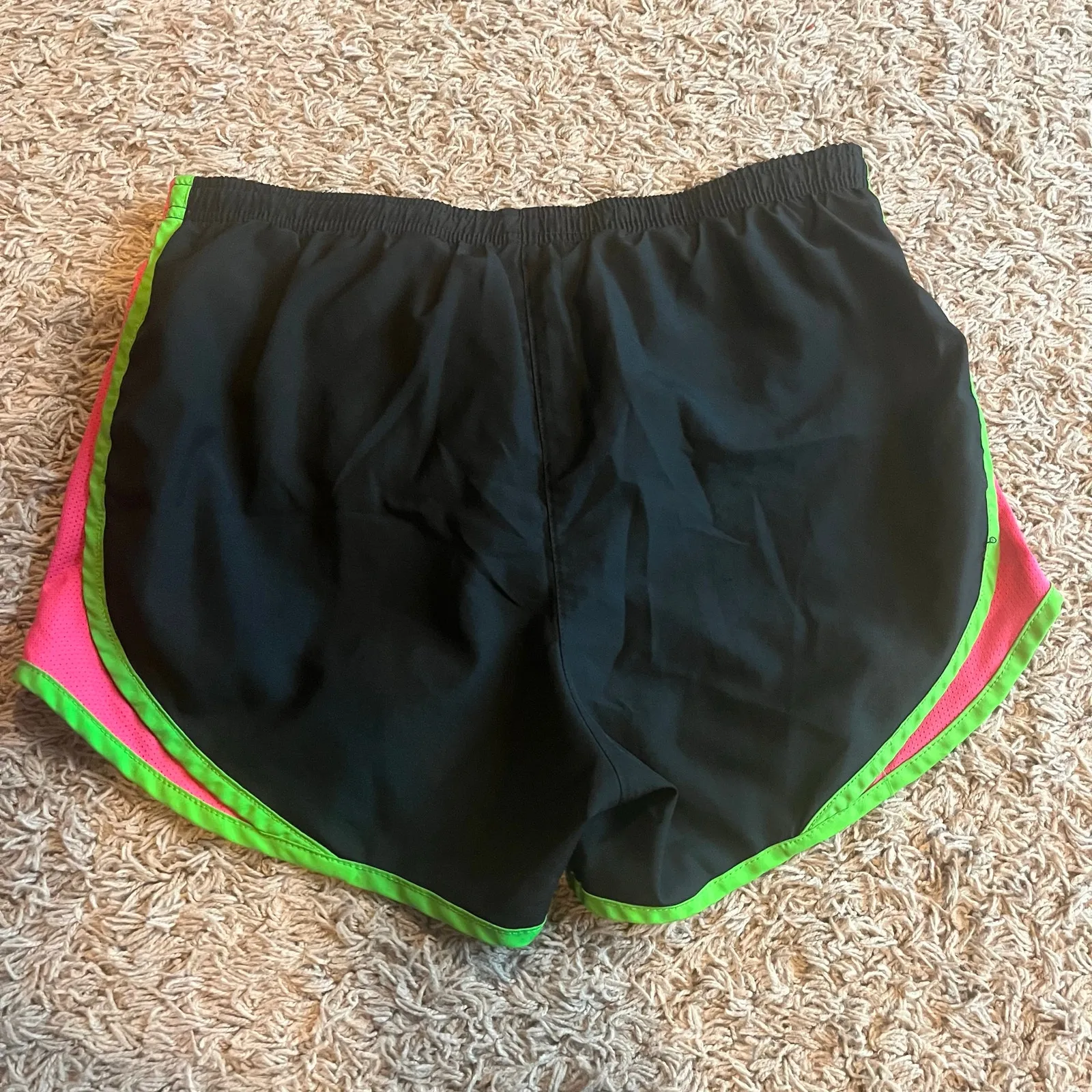 Nike Dri-Fit Black / Green / Pink Athletic Shorts Size XS - Image 2