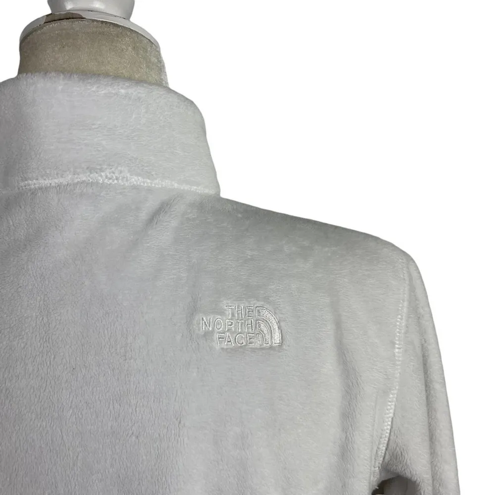 Women’s The North Face Helata Full Zip Fleece Fuzzy Jacket White Size Medium - Image 11