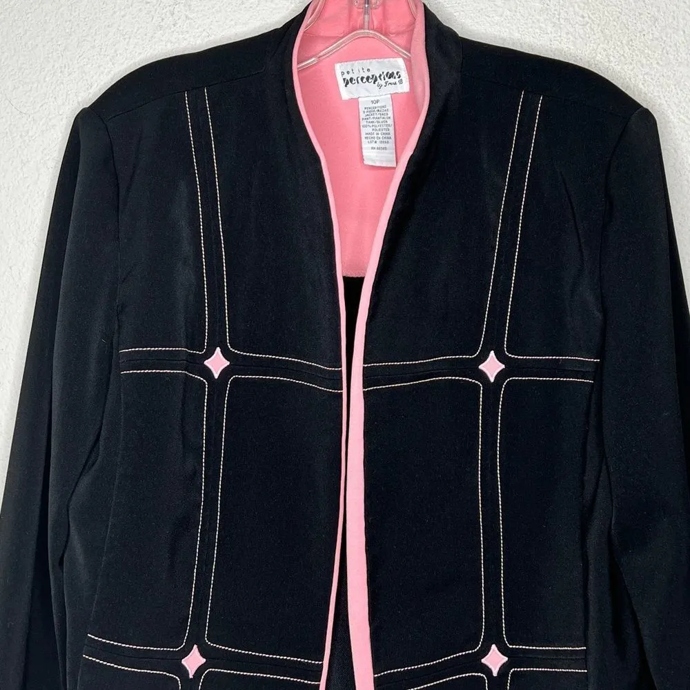 Vintage Petite Perceptions Suit Jacket‎ Pink Size 10P - Image 2
