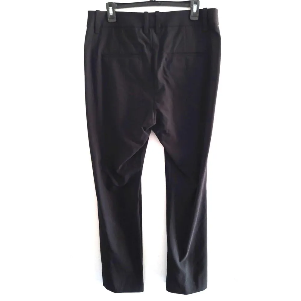 Vince High Waist Cigarette Stretch Cropped Pants Black 14 - Image 4