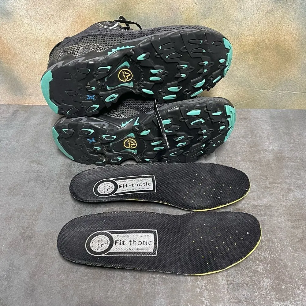 La Sportiva Wildcat 2.0 GTX Women's Running Shoes Charcoal/Aqua Size 7.5+ Black - Image 4
