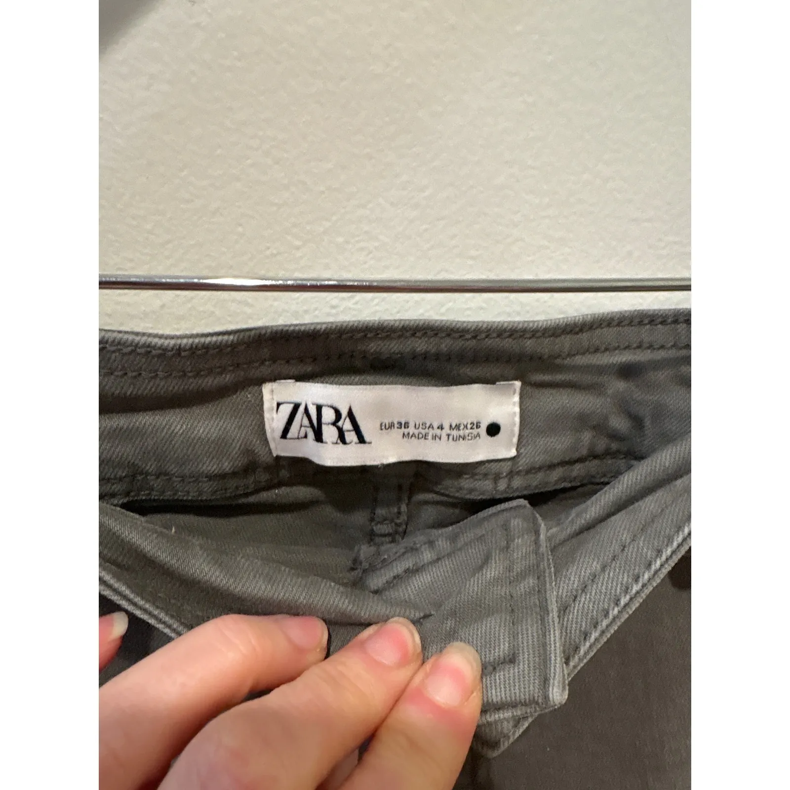 Zara Marine Straight Wide Leg Pants Size 4 - Image 3