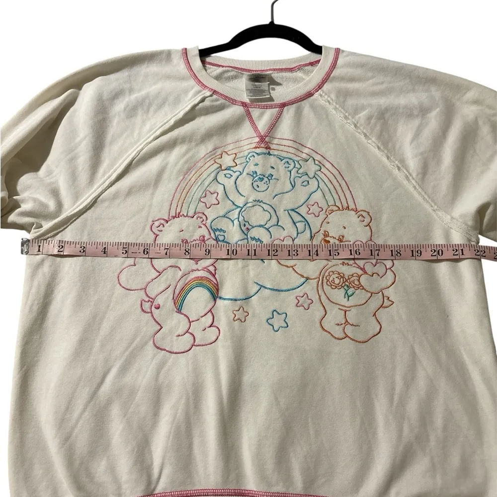 Care Bears Cream Sweater with Pastel Design Pink Size L - Image 5