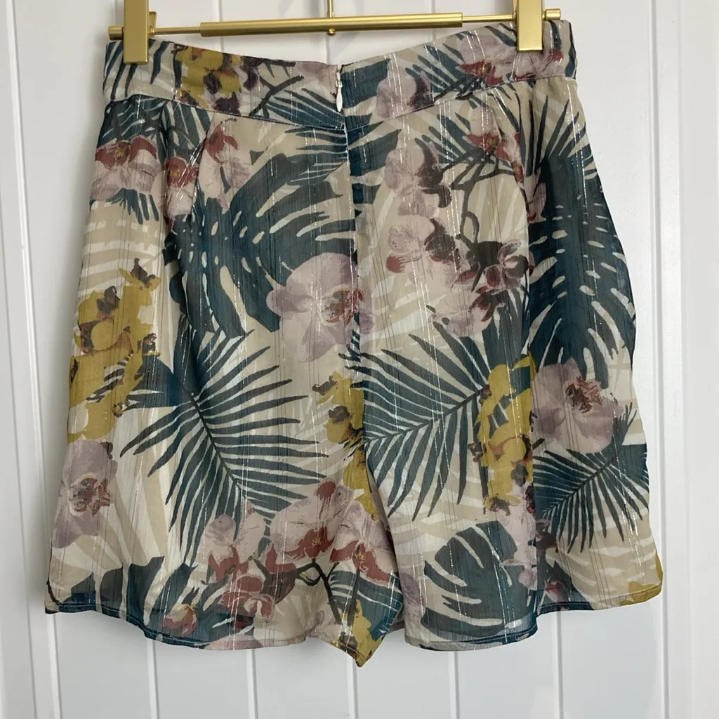WALTER BAKER Janelle High Waist Shorts Key Largo Tropical Floral Print Size 2 - Image 4