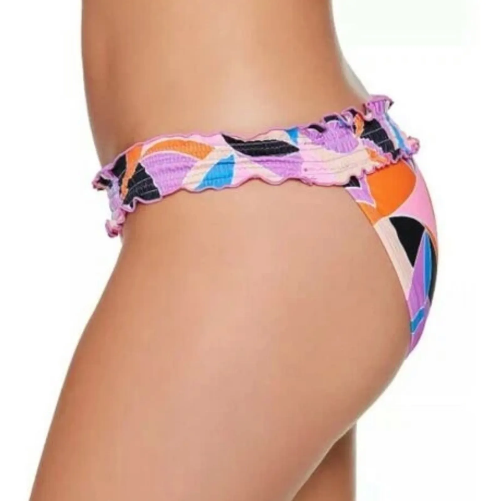 Salt+Cove Kaleidescope Smocked Bikini Swim Bottom Purple Size undefined - Image 2