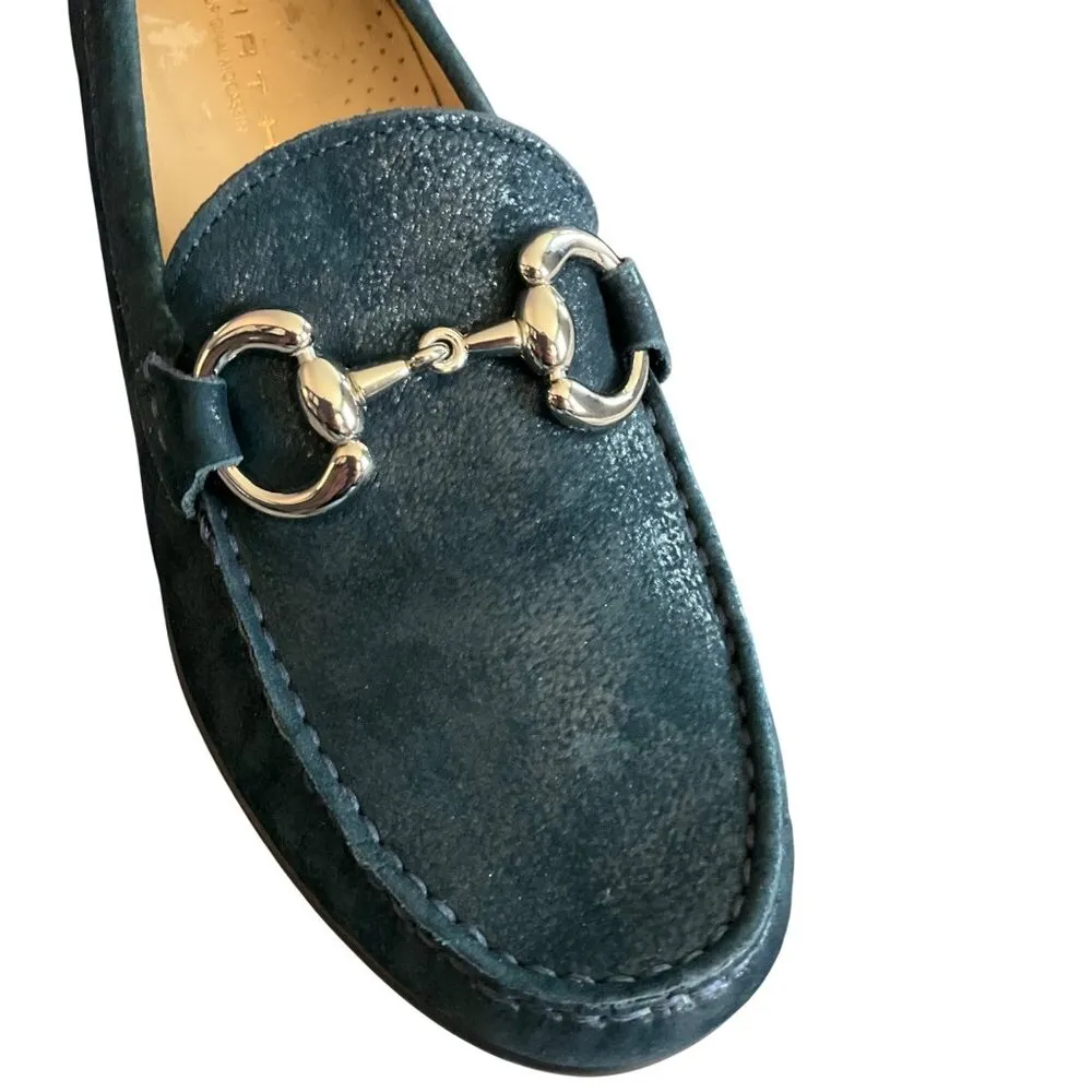 Wirth Original Womens Leather Moccasins Silver Horsebit - Image 3