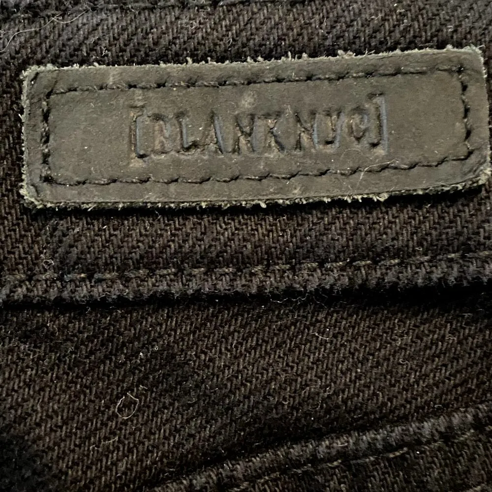 BLANKNYC Denim Skirt Asymmetric 100% Cotton Button Front Frayed Night Stroll 28" - Image 3