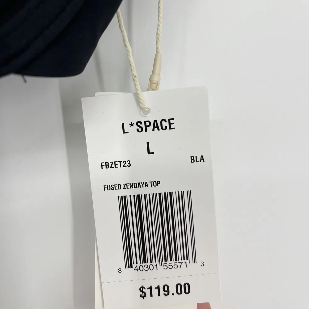 L Space Fused Zendaya Underwire Bikini Top Black Amber Size Large NEW With Tags! Orange - Image 5