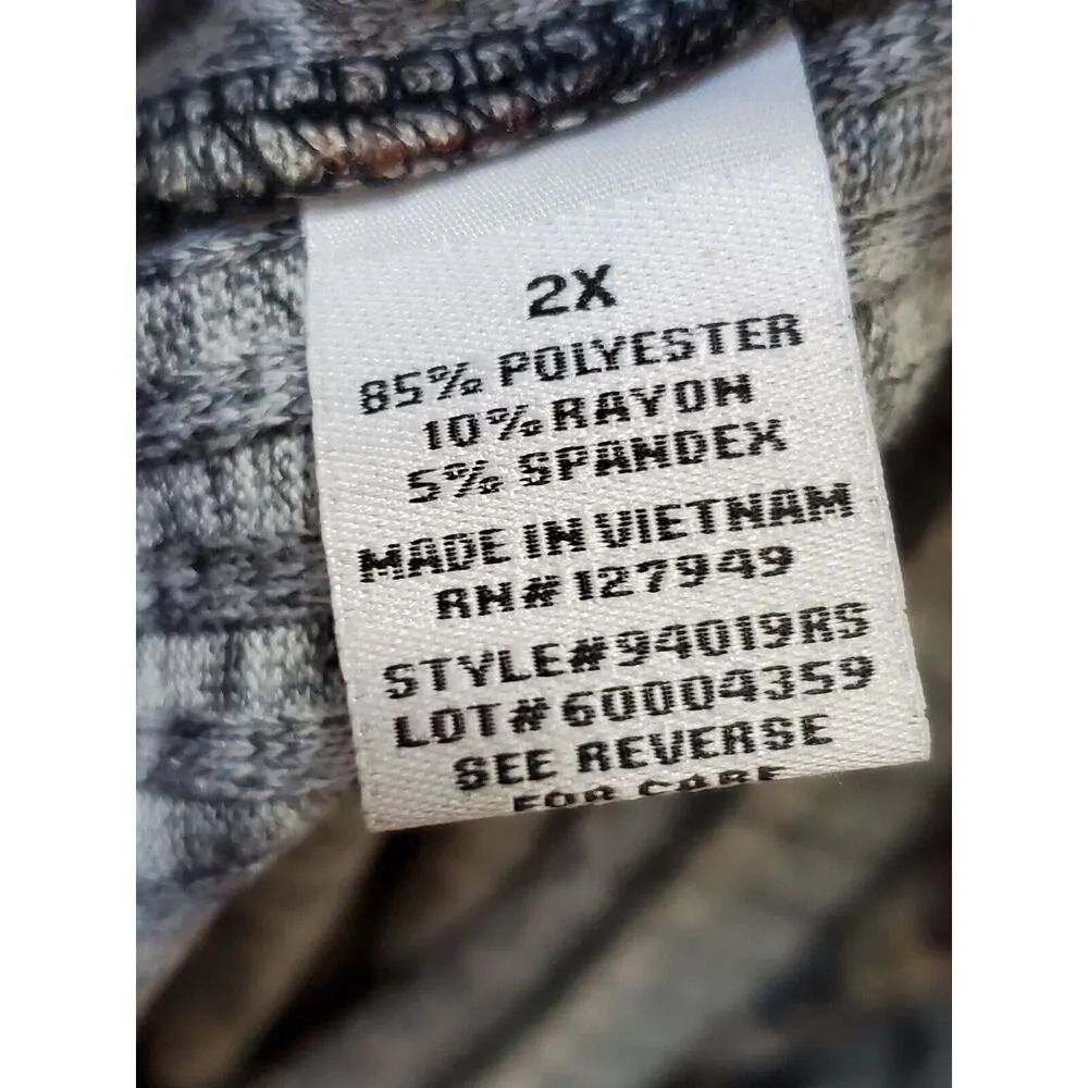 Emma & Michelle Women Polyester Round Neck Long Sleeve Knee Length Dress Size 2X - Image 9