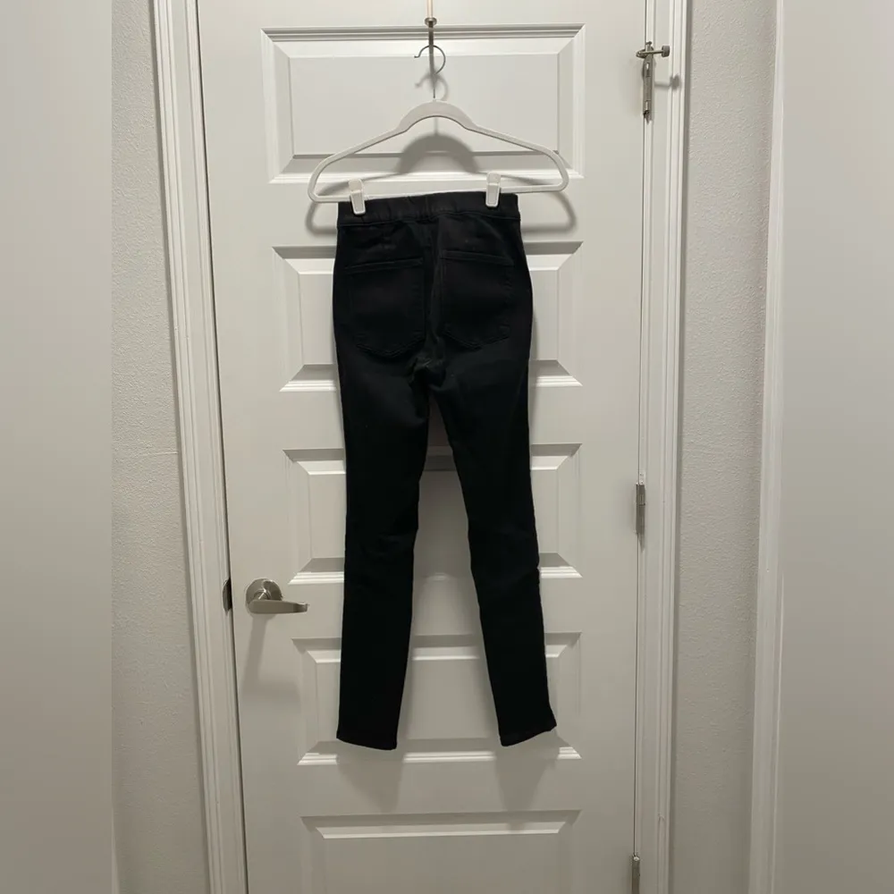 New Express Black Denim Jeggings Leggings High Rise Waisted Small 0 2 4 Long - Image 3