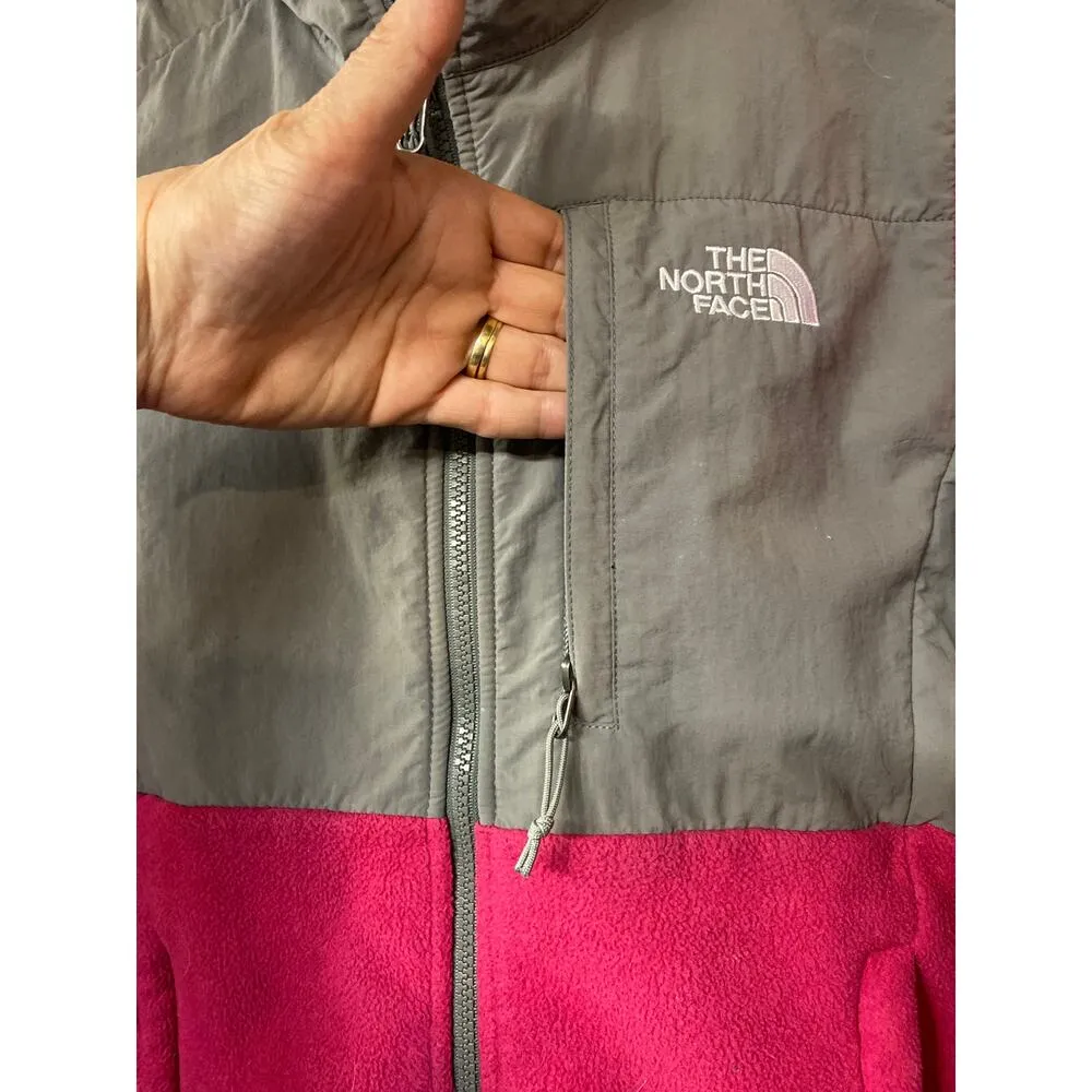 The North Face Womens Size S Denali Polartec Fleece Jacket Hot Pink Gray Zip Up - Image 4