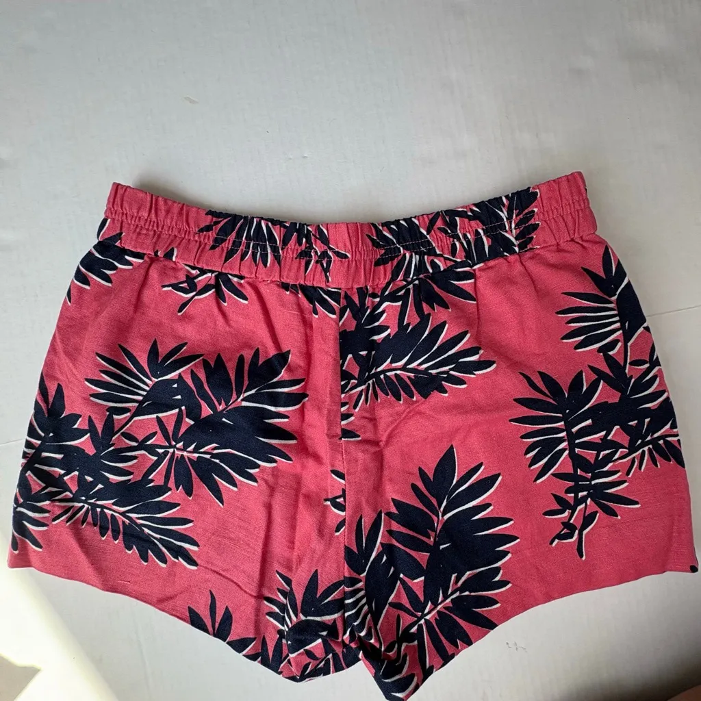 J. Crew Women's 3" printed boardwalk pull-on short pink blue size 2 - Image 9