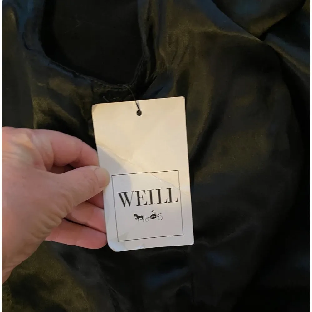 $285? NWT VTG Sophy Curson Weill 38 6 Houndstooth Dress Black Beige Plaid Tweed - Image 7