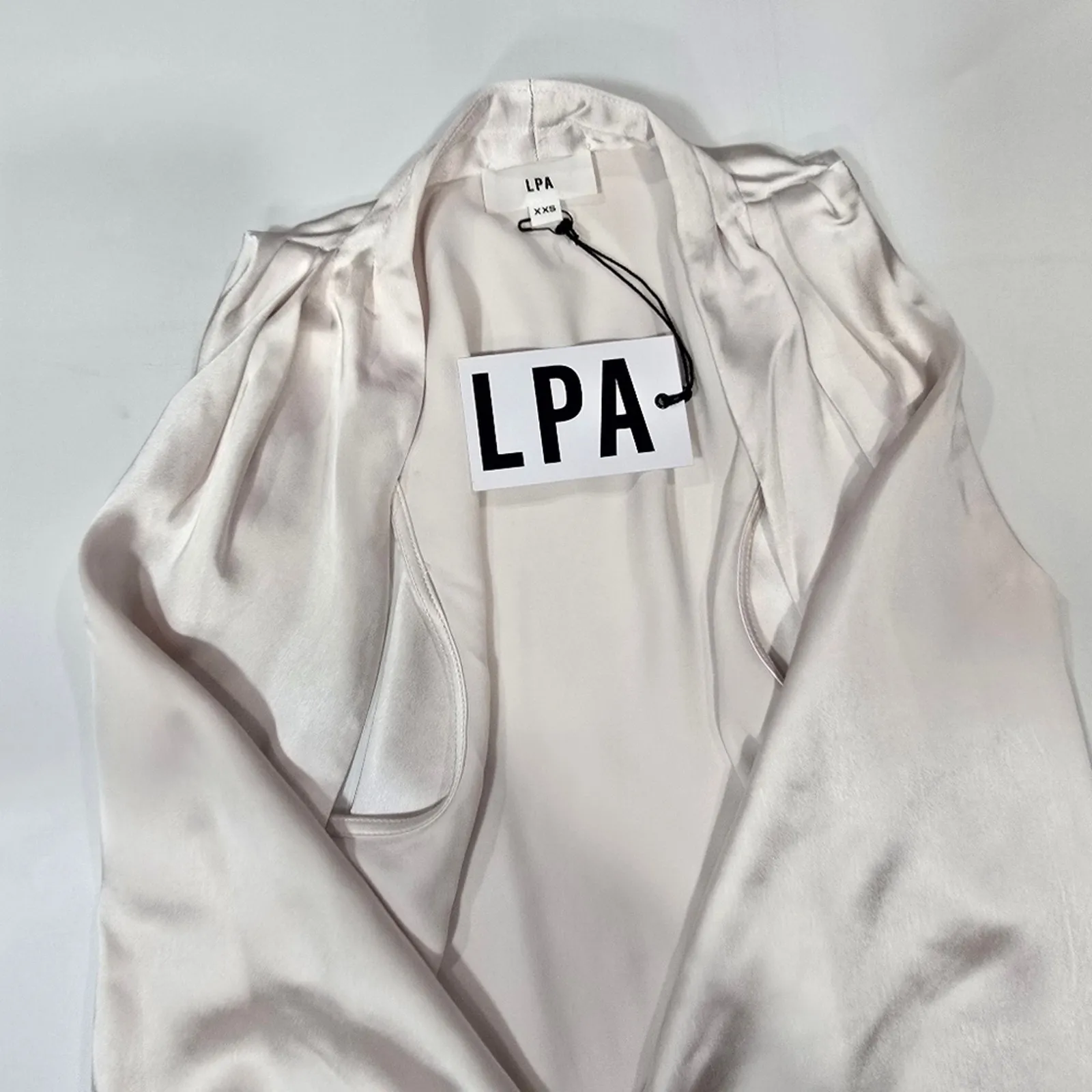 LPA  Tie Front Jumpsuit in Champagne Pink XXS - Image 6