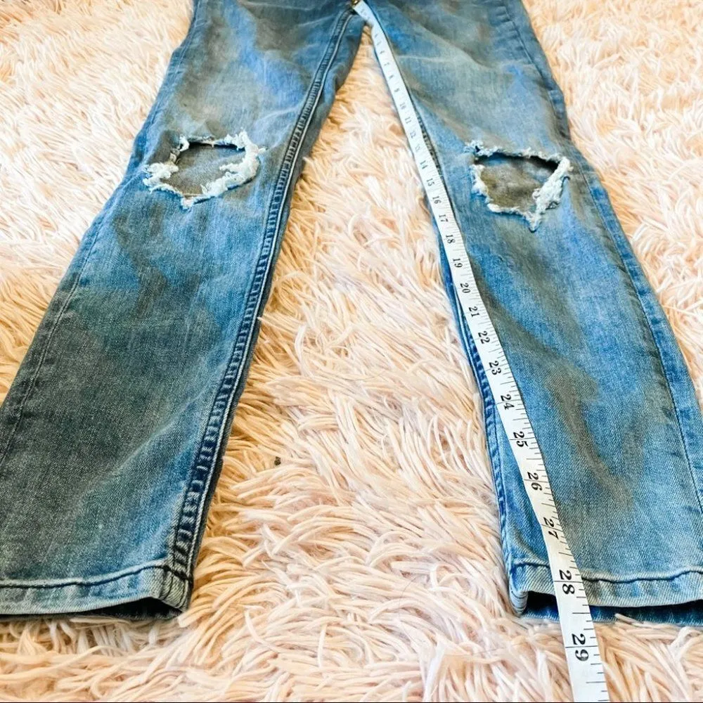 Free People High Rise Busted Skinny Jeans in Blue 27 Long NWT - Image 9